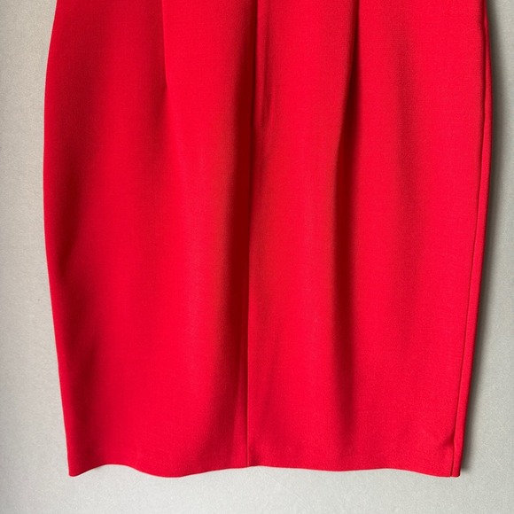 London Style Collection sz 8 Red Black Colorblock Sheath Dress Mobwife Luxury - Picture 8 of 8